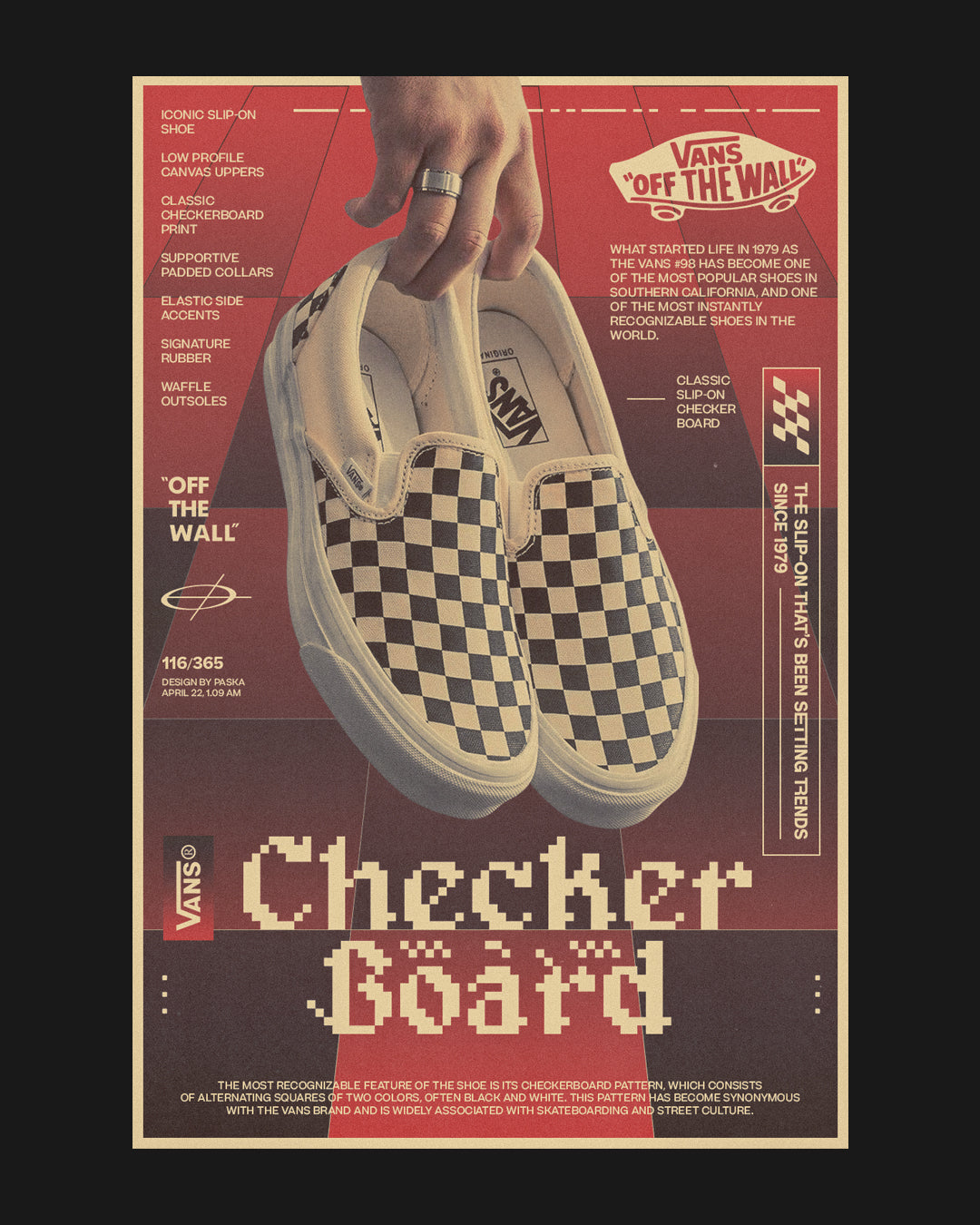 Vans Checkerboard - Retro Sneaker Poster