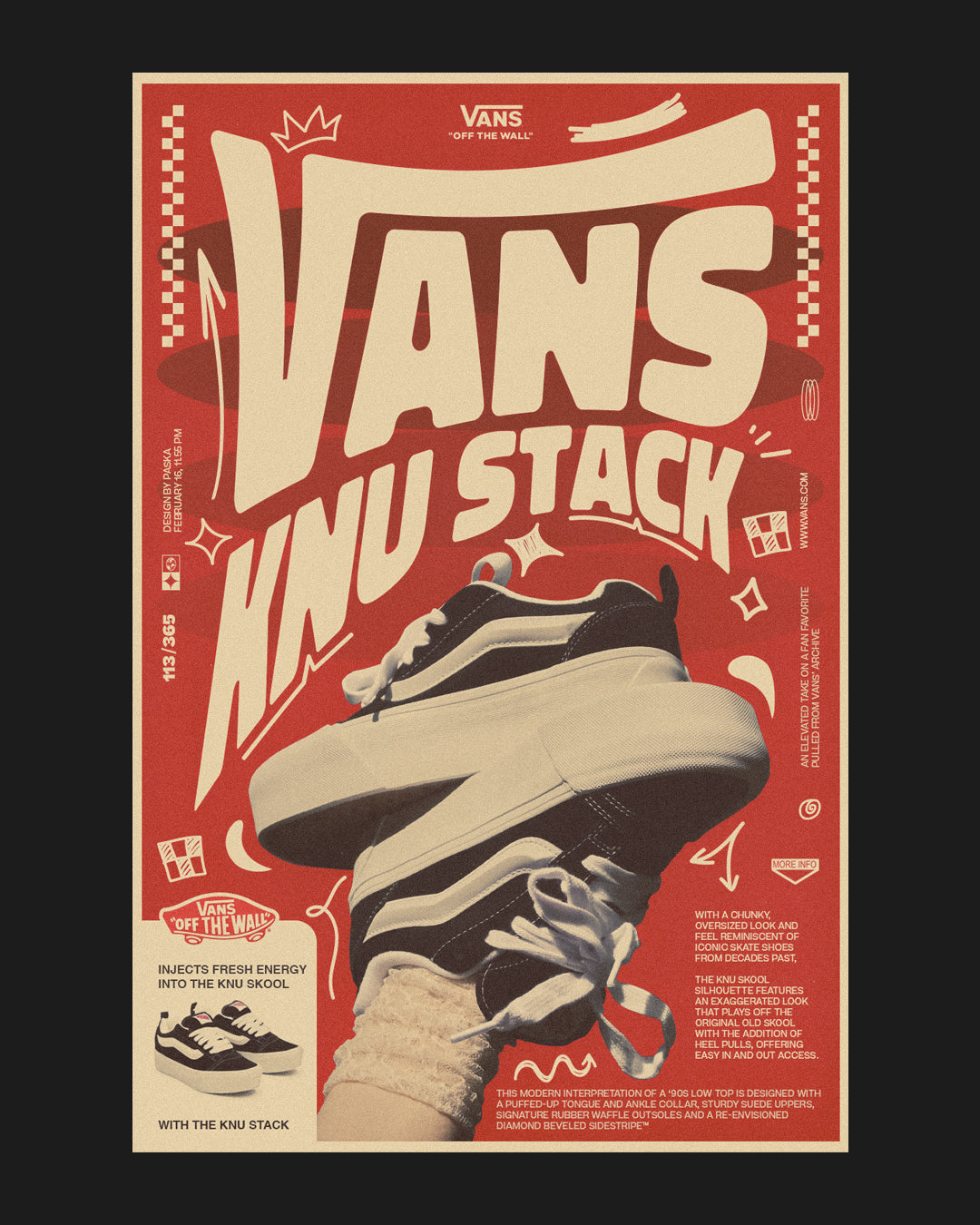 Vans Knu Stack - Retro Sneaker Poster