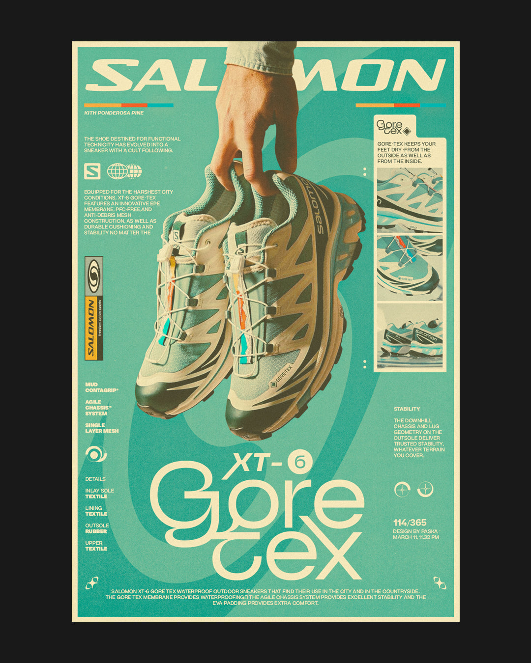 Salomon XT 6 Gore Tex - Retro Sneaker Poster