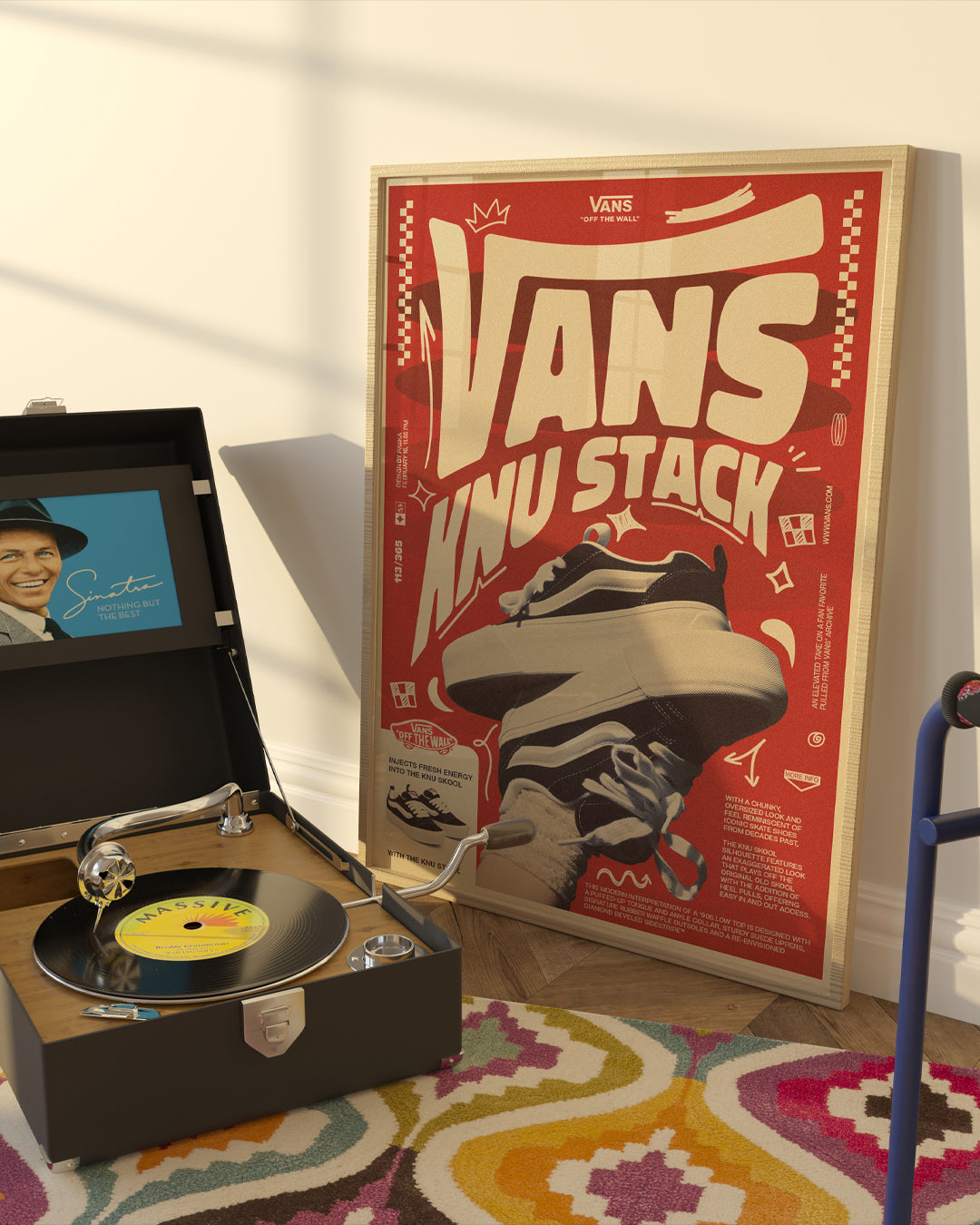 Vans Knu Stack - Retro Sneaker Poster