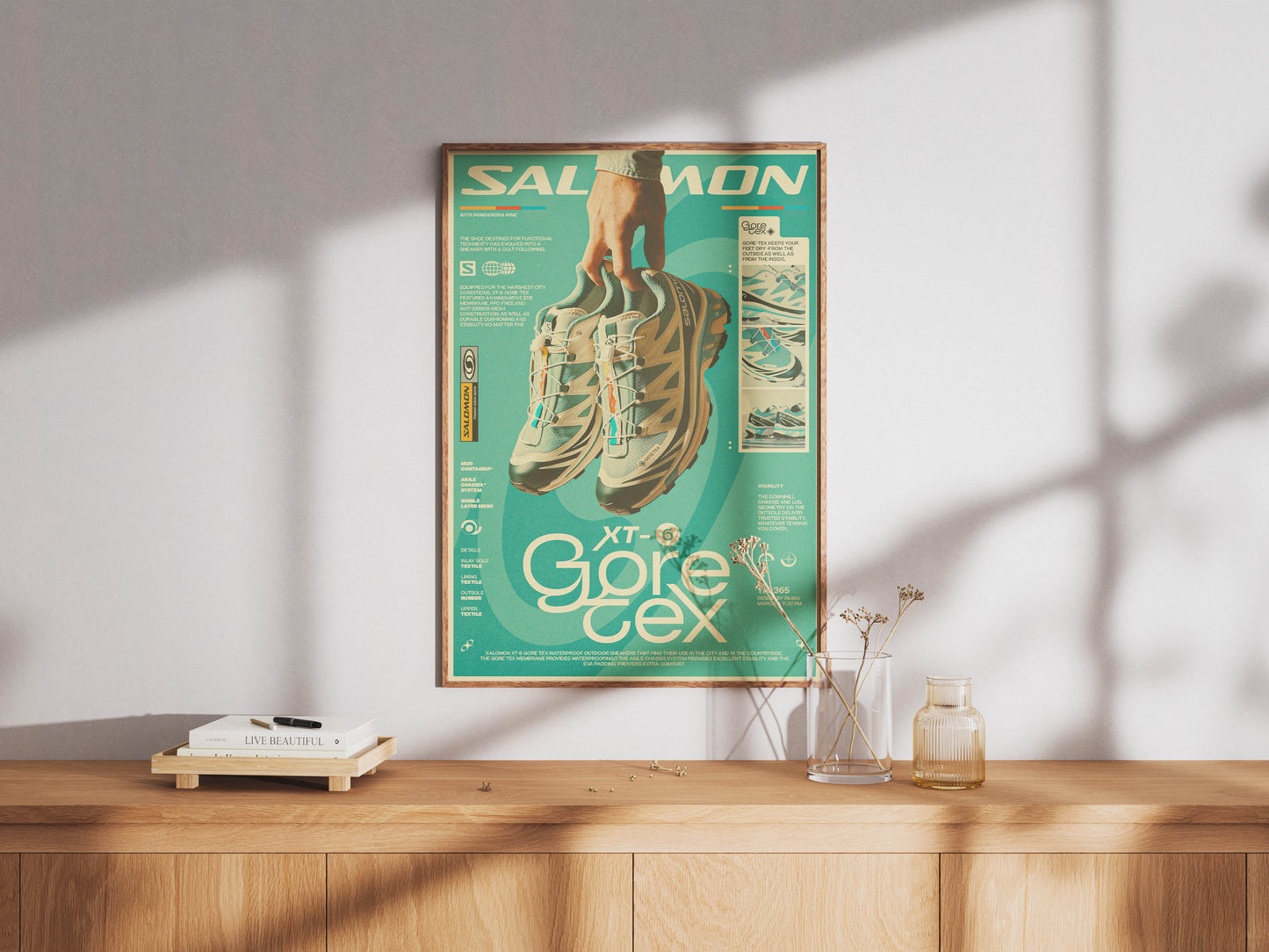 Salomon XT 6 Gore Tex - Retro Sneaker Poster