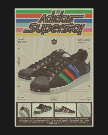 Adidas Superstar - Retro Sneaker Poster