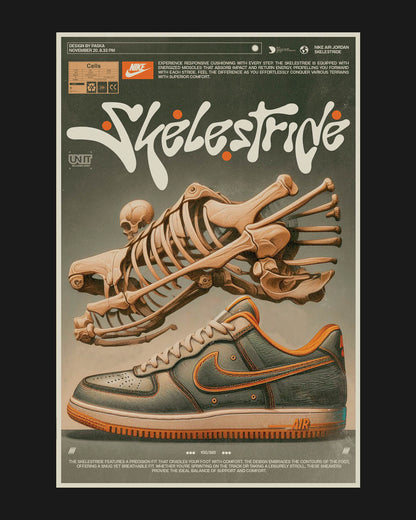 Nike Skelestride - Retro Sneaker Poster