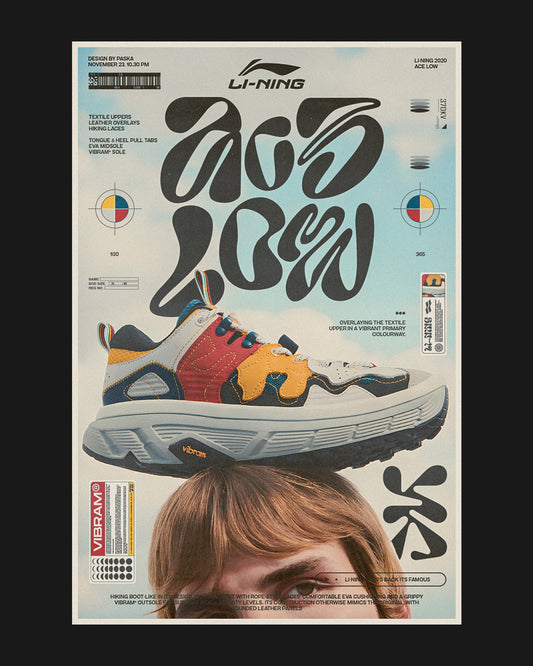 Li-Ning 2020 Ace Low - Retro Sneaker Poster