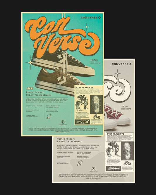 Converse Star Player 76 - Retro Sneaker Poster