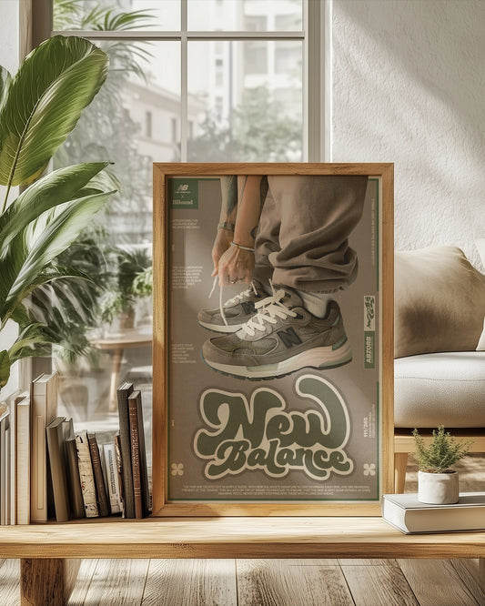 New Balance x Jjjjound 992 - Retro Sneaker Poster