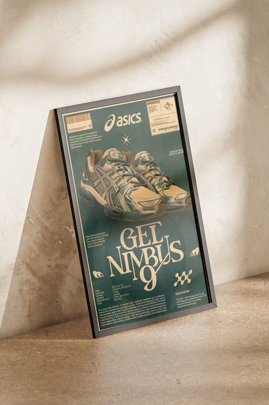 Asics Gel Nimbus 9 - Retro Sneaker Poster